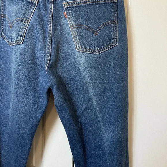 Vintage  Orange Tag Levi’s Blue Straight Leg Dad Jeans 33" - Picture 5 of 6